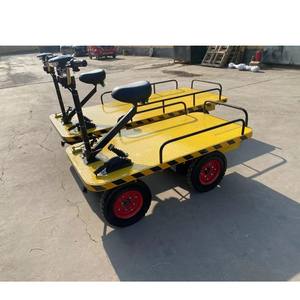 Carro de Transporte Eléctrico Multifuncional de 4 Ruedas con Plataforma Elevadora Hidráulica Manual - Product Image 4