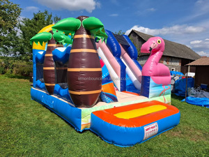 Château gonflable tropical commercial Flamingo avec toboggan |   Château gonflable pour enfants en plein air, pour fêtes ou <span class=keywords><strong>location</strong></span> - Product Image 5