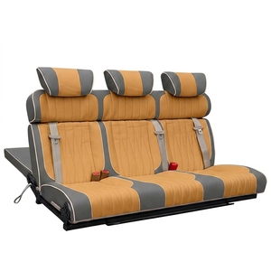 Asiento Cama para Camper Van, Reclinable y Deslizante hacia Adelante, Se Convierte en Cama, Tela Personalizada, de 1 a <span class=keywords><strong>4</strong></span> Asientos, Colores Opcionales, Conversión de Van - Product Image 1