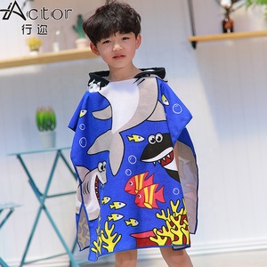 Serviette de <span class=keywords><strong>plage</strong></span> imprimée pour bébé, serviette de bain à capuche, poncho de surf, serviette de <span class=keywords><strong>plage</strong></span> pour <span class=keywords><strong>acteur</strong></span> - Product Image 3