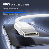 Câble USB-C tressé en nylon personnalisé 60W PD à charge rapide avec gaine TPE pour transfert de données rapide pour iPhone 16 15 17