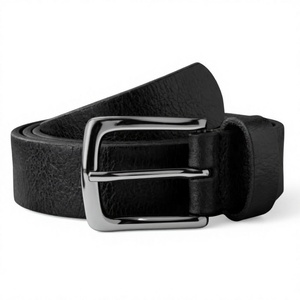 Ceinture Formelle Homme en Cuir de Vachette Naturel Personnalisée BS INTERNATIONAL avec Boucle Carrée en Acier Tête de Mort Robuste et Écologique - Product Image 2