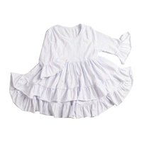 Tenues décontractées de Pâques pour filles, Robes à manches longues avec nœud et volants, Poches, Pantalons cloche gris, Vêtements pour bébés