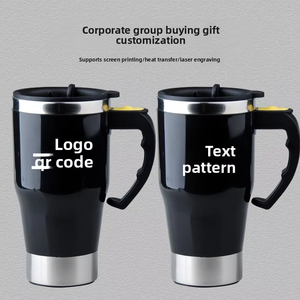 Taza de Café Eléctrica de Viaje para Oficina, 11 oz, con Autoagitación Magnética, de Acero Inoxidable 304, <span class=keywords><strong>Aislada</strong></span> al Vacío, con Logotipo Personalizado - Product Image 4