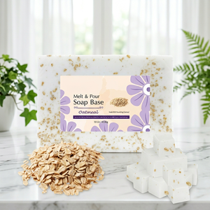 Base de savon à la glycérine pour la fabrication artisanale de savon DIY, exfoliant et hydratant pour le visage et le corps, à l'<span class=keywords><strong>avoine</strong></span> biologique, à faire fondre et à couler. - Product Image 1