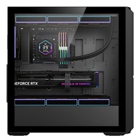 AntarcChill Computer Tower Case New Design ARGB Panel Gaming Case Stripe Front ATX/Micro-ATX/ITX Tempered Glass Aluminum Alloy