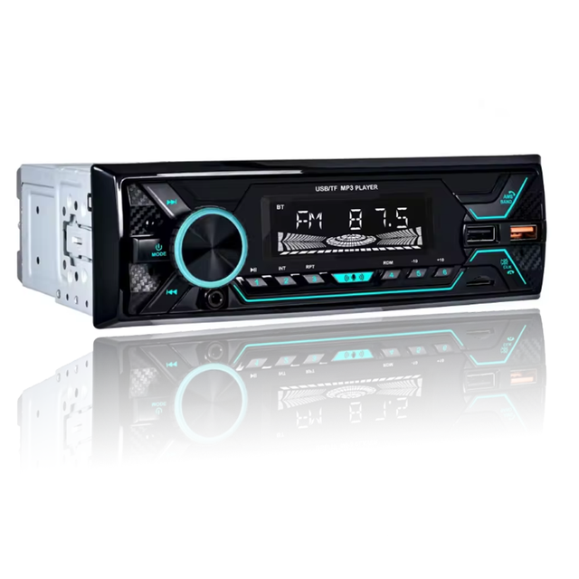 720 IC Remote Control 7 Colorful Light 1 Din Car Radio Stereo MP3 Player for FM SD TF Card Dual USB AUX Dashboard