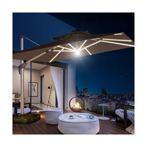 Parasol de terrasse de qualité supérieure <span class=keywords><strong>Parasols</strong></span> d'extérieur Grand parapluie en porte-à-faux et base Parapluie de restaurant de jardin en aluminium - Product Image 2