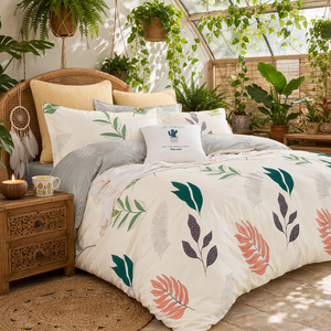 Juego de Ropa de Cama Dreamer's Conservatory de 3 Piezas, Algodón Suave con Diseño de Follaje, Envío desde Polonia, Ideal para un Retiro Creativo - Product Image 5