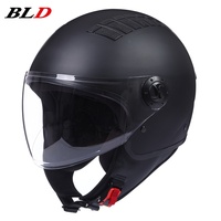 Casque de moto électrique ABS léger unisexe au design rétro pour croisière, approvisionnement transfrontalier BLD