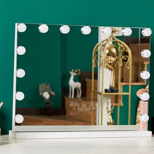 Горячая распродажа! Зеркало для бритья со светодиодной подсветкой, зеркало для макияжа с голубыми зубьями