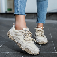 Chaussures pour femmes, nouvelle mode, couleur contrastée, cuir véritable, semelle souple, lacets, chaussures plates décontractées