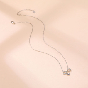 Collana a Forma di Cuore Infinito con Cristalli, Produzione e Vendita all'Ingrosso di Gioielli - Product Image 2