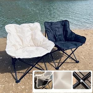 Silla de Playa Plegable Redonda Acolchada Tipo Plato, con Bolsillo Lateral, para Acampar, Hacer Senderismo y Pescar - Product Image 2