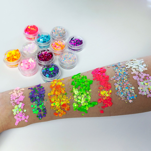 Pot de crème pailletée holographique épaisse et brillante en vrac avec 10g de poudre de paillettes cosmétiques <span class=keywords><strong>pour</strong></span> <span class=keywords><strong>le</strong></span> visage et <span class=keywords><strong>le</strong></span> <span class=keywords><strong>corps</strong></span> - Product Image 2