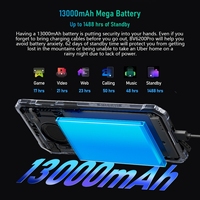 Vente flash Téléphone robuste Blackview BV6200 Pro 6 Go + 128 Go IP68/IP69K 6,56 pouces Android 14 Appareil photo 13 MP Batterie 13000 mAh Utilisation en extérieur