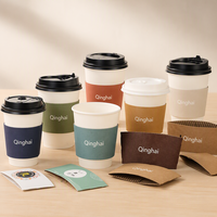 Manchon en papier ondulé kraft personnalisé pour boissons chaudes et froides, support de gobelet en papier pour café et boissons, manchon en plastique pour gobelet – Prix de gros
