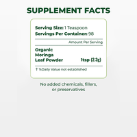 Poudre d'extrait de feuille de Moringa 100 % pure, végétalienne, marque privée OEM, supplément antioxydant pour l'énergie, la santé des articulations, du système immunitaire, de la peau et des cheveux
