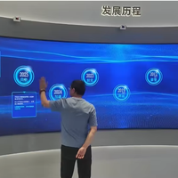 Écran LED de grande taille 4,8 m * 15,6 m, double lumière, pointeur laser, interaction précise à distance, écran LED interactif
