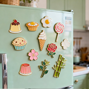 Aimant de réfrigérateur personnalisé avec logo d'entreprise, design plaqué couleur, alliage métallique 3D, émail, décoration d'intérieur, souvenir - Product Image 1