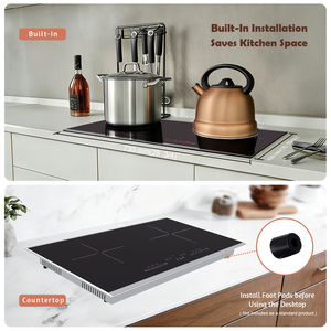 Nuevas Tendencias 2026: Placa de Cocción Integrada de 5000W con 2 Quemadores, Panel Cerámico, Multifunción, Inducción Eléctrica para Uso Doméstico - Product Image 3