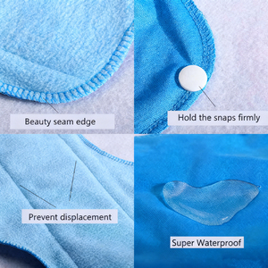 Serviettes hygiéniques réutilisables AIO 6 pièces, douces pour la peau, pour femmes, pour l'incontinence et les règles, pour les Africaines, les Européennes, les Sud-Américaines et les <span class=keywords><strong>Nord</strong></span>-Américaines - Product Image 5