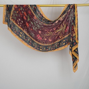 Foulard Hijab Musulman en Modal 40S à Imprimé Ethnique Fruits, Impression Numérique, Doux au Toucher, Châle de Prière de Luxe, Vente en Gros - Product Image 1