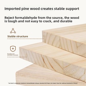 Estantería <span class=keywords><strong>de</strong></span> pie <span class=keywords><strong>de</strong></span> madera maciza integrada montada en <span class=keywords><strong>la</strong></span> <span class=keywords><strong>pared</strong></span>, estante <span class=keywords><strong>de</strong></span> almacenamiento para sala <span class=keywords><strong>de</strong></span> estar para niños, combinación gratuita <span class=keywords><strong>de</strong></span> acero inoxidable - Product Image 2