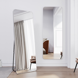 Specchio Contemporaneo a Figura Intera in Lega <span class=keywords><strong>di</strong></span> Alluminio con <span class=keywords><strong>Design</strong></span> Ecologico, Dimensioni Personalizzabili per Soggiorno e Negozi <span class=keywords><strong>di</strong></span> Abbigliamento - Product Image 5