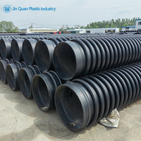DN1000mm SN12.5 HDPE Double Paroi Ondulé Tuyau D'eau D'irrigation Flexible Anneau En Caoutchouc Connexion Conforme À La Norme DIN
