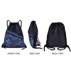 Bolsa Deportiva Personalizada Ecológica de Poliéster con Cordón, Impermeable, con Patrón de Letras, Cierre de Hombro, Reutilizable - Product Image 5