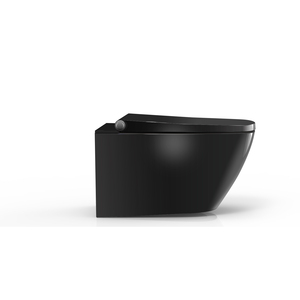 Oceanwell черный красочный Интеллектуальный туалет для гостиничной ванной комнаты Керамический Настенный цельный умный туалет - Product Image 4