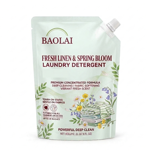 Pochettes souples personnalisées avec bec verseur pour shampoing, liquide vaisselle, lessive et savon liquide, 650 ml et 2 L - Product Image 2