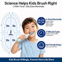 Brosse à dents électrique sonique pour enfants, étanche IPX8, en forme de U, automatique, brosse à dents électrique pour enfants
