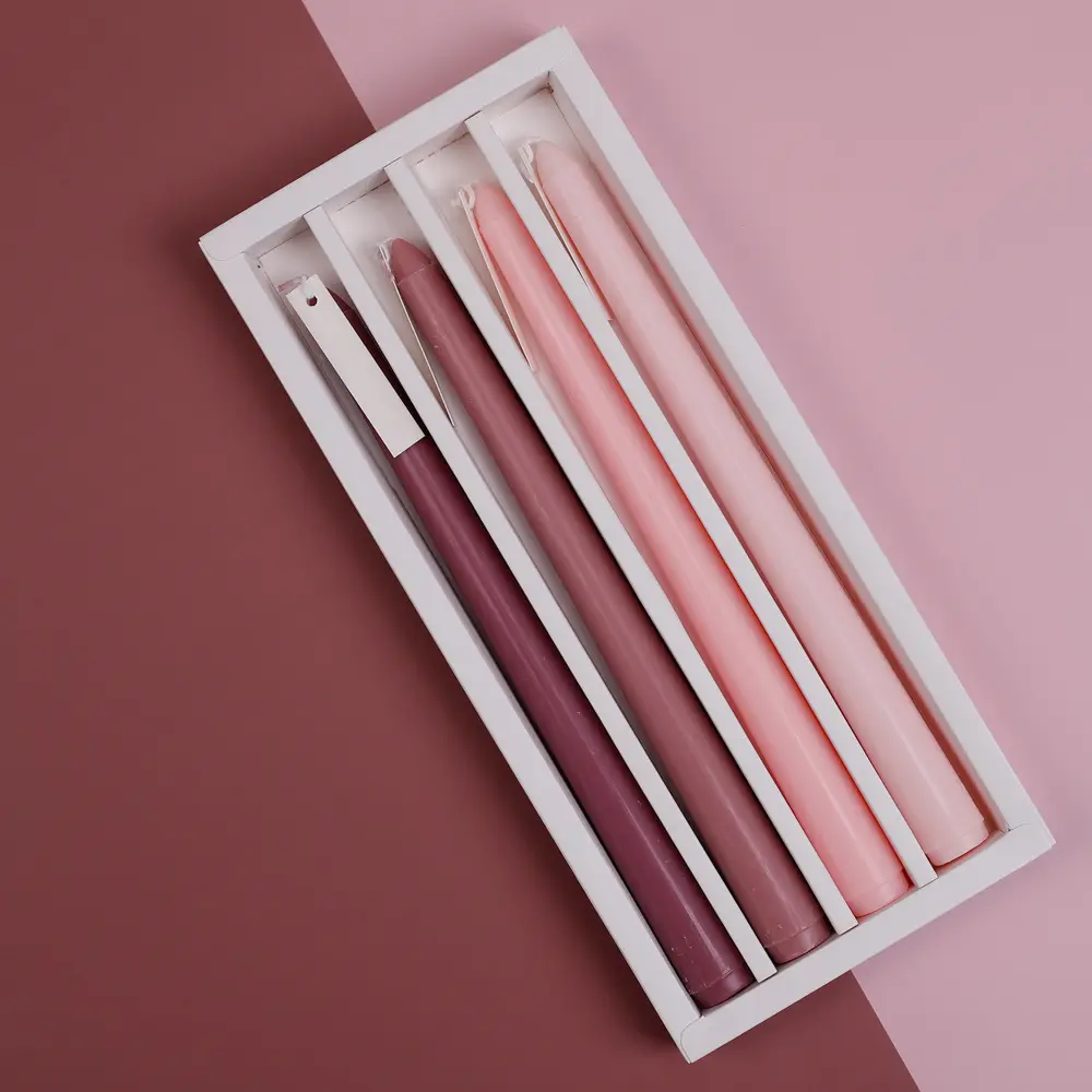 R102 Luxe 4Pack Tall Taper Kaars Verjaardag Kaarsen Bruiloft Tafel Decoratie Soja Wax Geurkaars