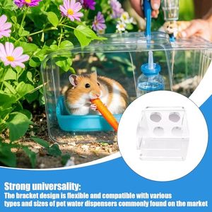 Porte-bouteille d'eau magnétique en acrylique <span class=keywords><strong>Support</strong></span> de <span class=keywords><strong>fontaine</strong></span> <span class=keywords><strong>à</strong></span> boire Hamster Petit <span class=keywords><strong>support</strong></span> magnétique pour mangeoire pour animaux de compagnie - Product Image 5