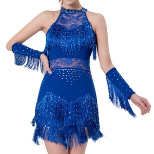 Robe <span class=keywords><strong>de</strong></span> danse pour femmes Rhinestone Sequin Fringe Flapper Party Dress Latin <span class=keywords><strong>Salsa</strong></span> Ballroom Dancing Outfits - Product Image 3
