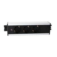 Stopkontak Industri Modular dengan 3 Soket Schuko Prancis, PDU yang Dapat Diperluas dengan Port USB untuk Kabinet Meja