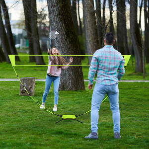 ตาข่ายแบดมินตันแบบพกพาตาข่ายลูกพิคเกิลบอลแบบพกพาพับได้โพลีเอสเตอร์ฝึกฝนในร่มและกลางแจ้ง - Product Image 5