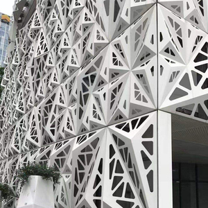 Façades modernes en aluminium découpé au laser à <span class=keywords><strong>double</strong></span> <span class=keywords><strong>peau</strong></span>, extérieurs, murs rideaux en verre et en acier, systèmes de panneaux de clôture décoratifs pour jardin - Product Image 2