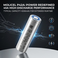 Baterai Silinder Molicel 4200mAh 3.7V NMC 21700 Asli untuk Mod Vaping dengan Lebih dari 500 Siklus Penggunaan yang Andal