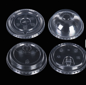 Tapas Desechables de Plástico PE para Vasos de Café con Ranura para Pajita, para Envasado de Bebidas, Colores Negro, Blanco, Rojo, Naranja, Transparente, Capacidad de 100 ml - Product Image 2