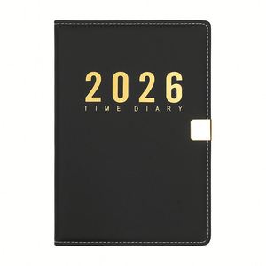 Agenda personnalisé taille A5 impression daté quotidien hebdomadaire mensuel en cuir PU couverture planificateurs agenda cahiers personnalisés 2025 2026 - Product Image 3