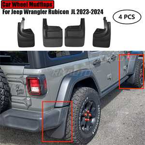 Pour Jeep Wrangler Rubicon JL 2023-2024, 4 pièces de garde-boue pour roues de voiture, protection des roues avant et arrière, garde-boue anti-éclaboussures, accessoires - Product Image 1