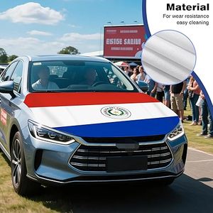 Housse de voiture personnalisée Paraguay 3x5 pieds pour match de football, <span class=keywords><strong>voyage</strong></span> en voiture, décoration de voiture - Product Image 3