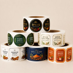 Rouleau d'étiquettes autocollantes pour pots à épices, personnalisées pour marque commerciale, imprimées, à forte adhérence, pour pots de <span class=keywords><strong>confiture</strong></span>, sauce, miel, contenants alimentaires, emballages alimentaires - Product Image 2