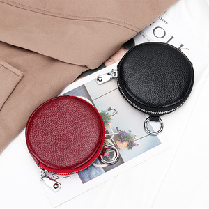 Di lusso in vera pelle di vacchetta con cerniera rotonda Mini portachiavi impermeabile alla moda piccola borsa a gettoni per uomo e <span class=keywords><strong>donna</strong></span> - Product Image 6