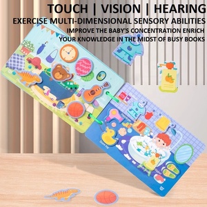 Montessori sentito puzzle 3D tranquillo adesivo per educazione precoce libro occupato che abbina giochi da tavolo autismo apprendimento sensoriale giocattoli per bambini - Product Image 4