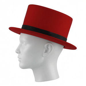 Sombrero Rojo de Fieltro Unisex para Fiestas, Navidad, Carnaval, Festivales, Accesorio para Actuaciones en Escenario, Usable en las Cuatro Estaciones - Product Image 2