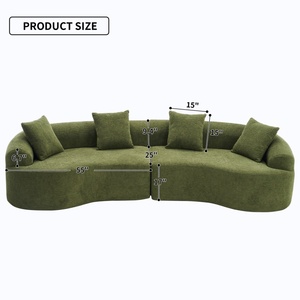 Sofá Seccional Modular Minimalista Nórdico Italiano con Relleno <span class=keywords><strong>de</strong></span> Esponja, Mueble Creativo para Sala <span class=keywords><strong>de</strong></span> Estar, 4 Plazas, para Apartamento - Product Image 2